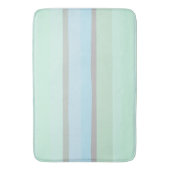 Blaue und grüne Abstrakte Streifen Badematte (Vorderseite Vertikal)