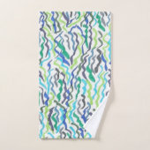 Blaue und grüne Algen Badhandtuch Set (Handtuch)