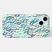 Blaue und grüne Algen Case-Mate iPhone Hülle (Rückseite (Horizontal))