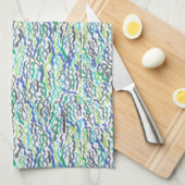 Blaue und grüne Algen Geschirrtuch (Viertel Falte)