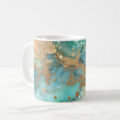 Blaue und grüne Alkoholtinte Kaffeetasse (Vorderseite Links)