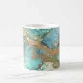 Blaue und grüne Alkoholtinte Kaffeetasse (Mittel)