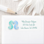 Blaue und grüne Aquamarine Seepferde Strand (Insitu)