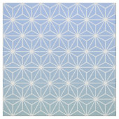 Blaue und grüne Asanoha (kleine Asche) Stoff (Muster)