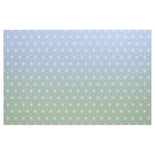 Blaue und grüne Asanoha (kleine Asche) Stoff (Fat Quarter (45,7 x 55,9 cm))