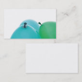 blaue und grüne Ballon-Visitenkarte Visitenkarte (Vorne/Hinten)