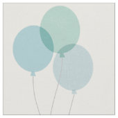 Blaue und grüne Ballonmuster Stoff (Nahaufnahme)