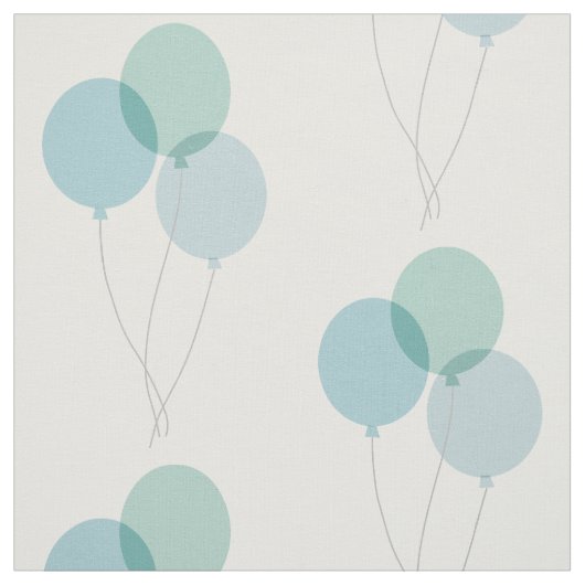 Blaue und grüne Ballonmuster Stoff (Muster)