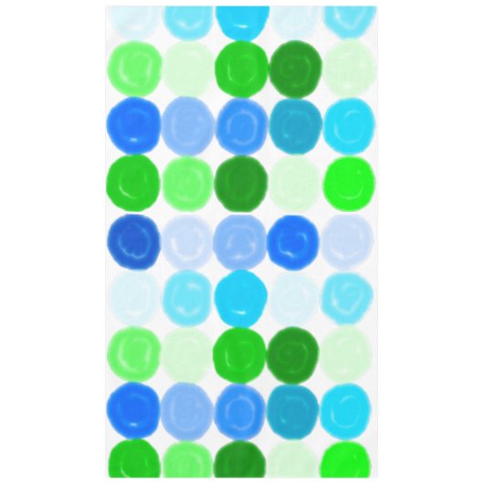 Blaue und grüne Blasen Tischdecke (Vorderseite)