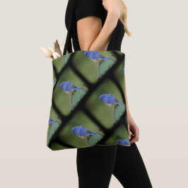 Blaue und grüne Bluebird-Tasche für Vogelliebhaber Tasche