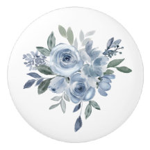 Blaue und grüne Blumen Möbel