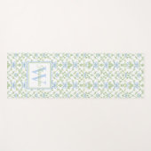 Blaue und grüne Bögen und Reben Gitter Yogamatte (Vorderseite (Horizontal))