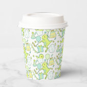 Blaue und grüne Dinosaurier zum Geburtstag Pappbecher (Links)