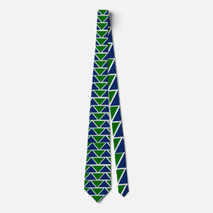 Blaue und grüne Dreiecke Krawatte