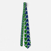Blaue und grüne Dreiecke Krawatte (Rückseite)