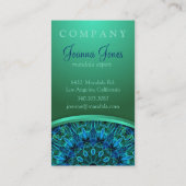 Blaue und grüne Edelsteine Visitenkarte (Rückseite)