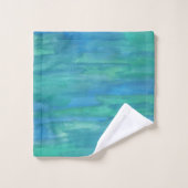 Blaue und grüne Erde tont Bad-Tuch-Set Badhandtuch Set (Waschlappen)