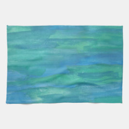 Blaue und grüne Erdtöne  Geschirrtuch