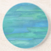 Blaue und grüne Erdtöne Getränkeuntersetzer (Vorne)