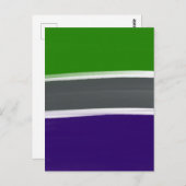 Blaue und grüne Farbblöcke Postkarte (Vorne/Hinten)