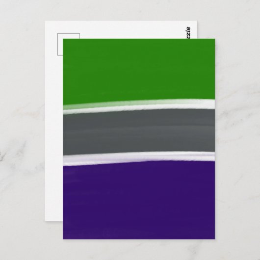 Blaue und grüne Farbblöcke Postkarte (Vorne/Hinten)