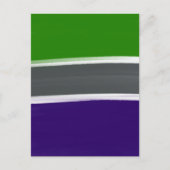 Blaue und grüne Farbblöcke Postkarte (Vorderseite)