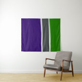 Blaue und grüne Farbblöcke Wandteppich (Beispiel (Horizontal))