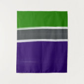 Blaue und grüne Farbblöcke Wandteppich (Vorderseite)