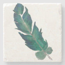 Blaue und grüne Feder