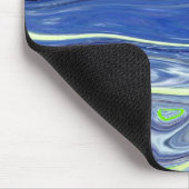 Blaue und grüne Flüssigkeit Abstract Mousepad (Ecke)