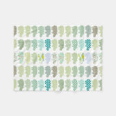 Blaue und grüne Flusspferd-Decke Fleecedecke (Vorderseite (Horizontal))