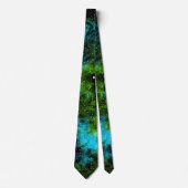 Blaue und grüne Galaxie Kosmische Raumschienenbind Krawatte (Vorderseite)