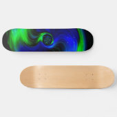 Blaue und grüne Galaxie Skateboard (Horizontal)