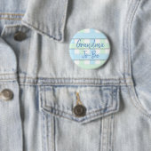Blaue und grüne gestreifte Großmutter werdende Bab Button (Beispiel)