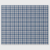 Blaue und grüne Gingham-Karo-Tartan Geschenkpapier (Flach)