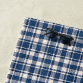 Blaue und grüne Gingham-Karo-Tartan-Monogramm Strandtuch (Beispiel)
