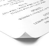 Blaue und grüne Hochzeitsdrinks Poster (Ecke)