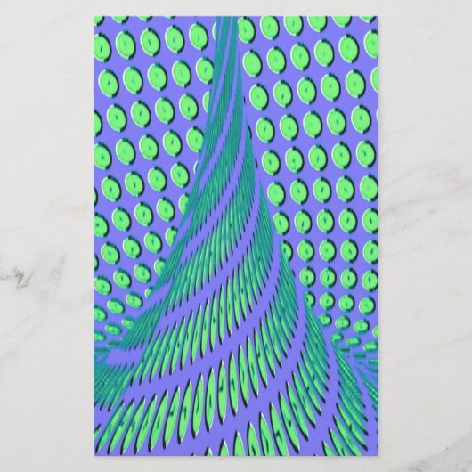 Blaue und grüne Illusion geht in den Tunnel Briefpapier (Vorderseite)