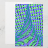 Blaue und grüne Illusion geht in den Tunnel Briefpapier (Vorne/Hinten)