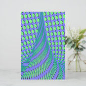 Blaue und grüne Illusion geht in den Tunnel Briefpapier (Stehend Vorderseite)