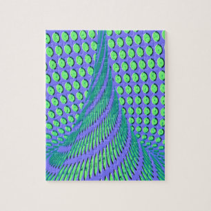 Blaue und grüne Illusion geht in den Tunnel Puzzle