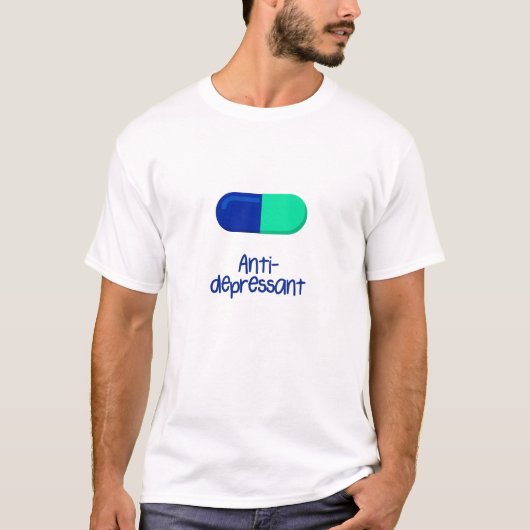Blaue und grüne Kapsel T-Shirt (Vorderseite)