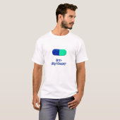 Blaue und grüne Kapsel T-Shirt (Vorne ganz)