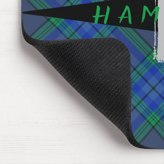 Blaue und grüne Karierte Mousepad - HAMbyWG (Ecke)