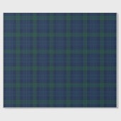 Blaue und grüne Karo Preppy Posh Chic  Geschenkpapier (Flach)