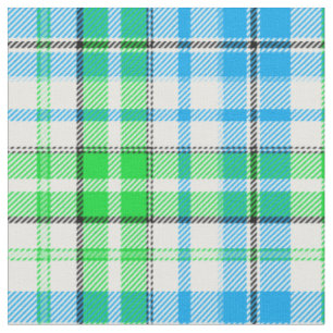 Blaue und grüne Karo-Tartan-Weiß Stoff