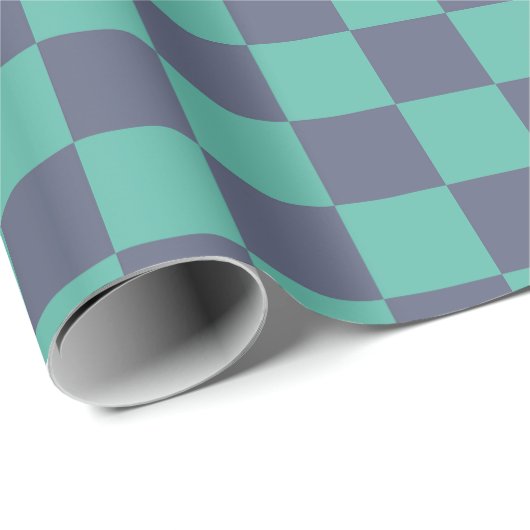 Blaue und grüne Karton Geschenkpapier (Rolleneckpunkt)