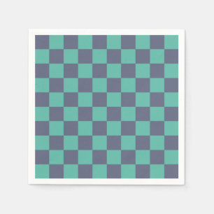 Blaue und grüne Karton Serviette