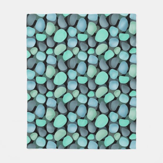 Blaue und grüne Kies Fleecedecke (Vorderseite)