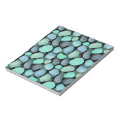 Blaue und grüne Kies Notizblock (Rotiert)